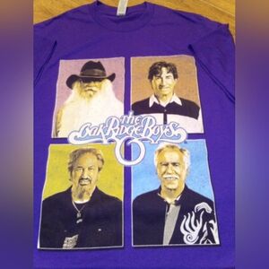 Oak Ridge Boys Purple Screenprinted T-shirt With Back Design Size Medium